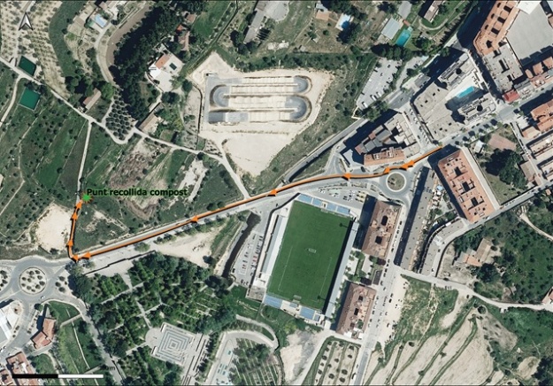 Plànol del punt de recollida del compost