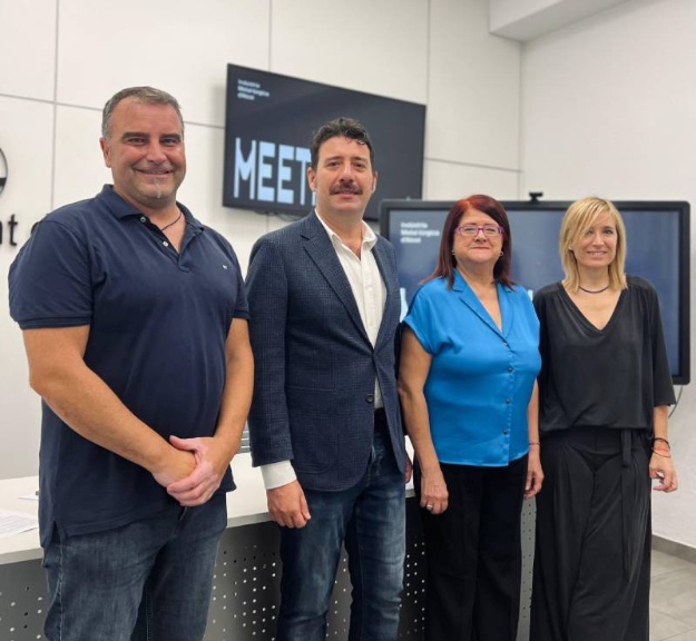 Àlex Cerradelo, Elisa Guillem, Lucía Pascual i Alfonso Díaz en la presentació en Metal Madrid