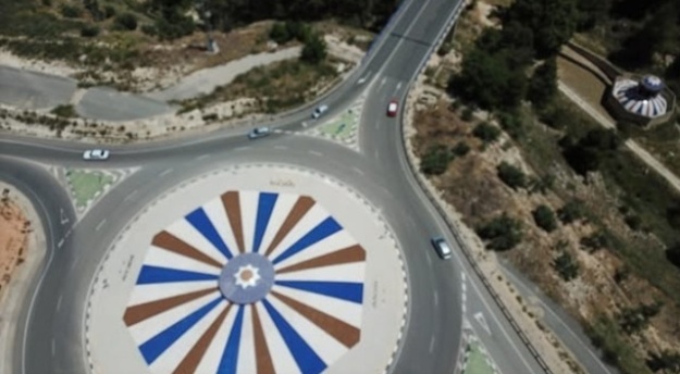 Vista aèria de la rotonda de l'accés sud
