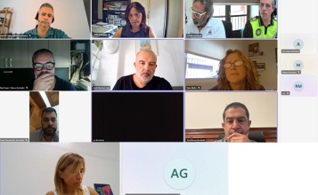 Tècnics i regidors en la reunió telemàtica del CECOPAL