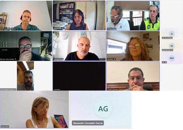 Tècnics i regidors en la reunió telemàtica del CECOPAL