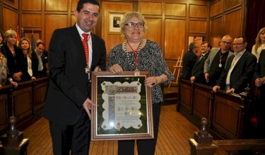 Toni Francés con Isabel-Clara Simó