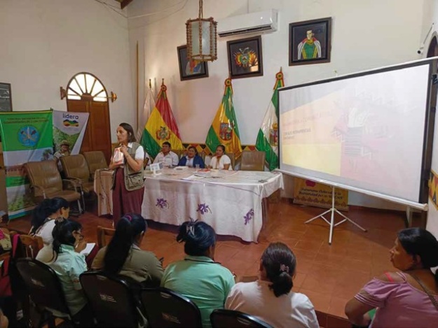 Una técnica trabajando en Bolivia
