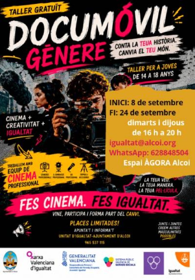 Cartell del taller de curtmetratges organitzat per la Regidoria d'Igualtat