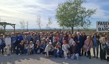 Tots els participants en el viatge en una foto de grup en L'Albufera