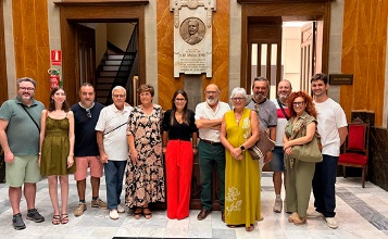 Participants en la recreació amb Lorena Zamorano a l'Ajuntament