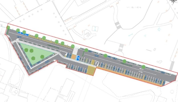 Plànol de l'estat final de l'obra del carrer Joan Fusterr