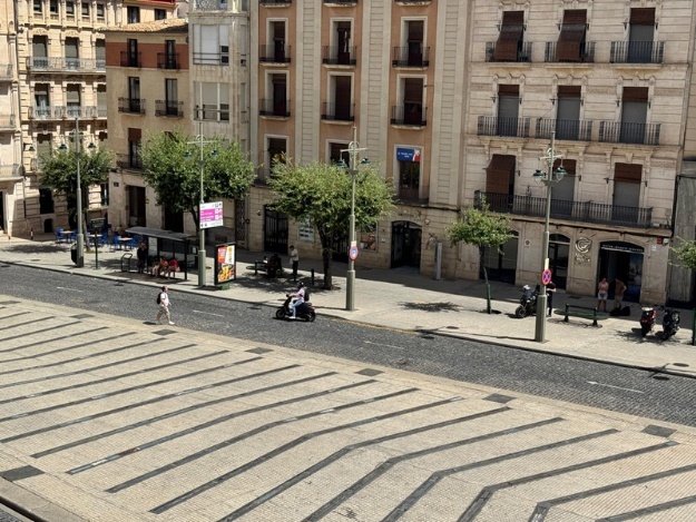 Vista aérea de la plaça d’Espanya